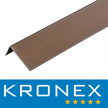 Угол завершающий алюминиевый KRONEX 51,5*30*3000 мм. коричневый RAL 8028